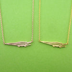 Crocodile Alligator Shaped Charm Necklace in Gold or Rose Gold