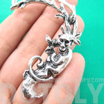 Monkey Chimpanzee Shaped Animal Wrap Ear Cuff in Silver | DOTOLY | DOTOLY