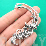 Monkey Chimpanzee Shaped Animal Wrap Ear Cuff in Silver | DOTOLY | DOTOLY