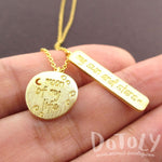 Moon of my Life, My Sun and Stars Game of Thrones Quote Charm Necklace in Gold | DOTOLY | DOTOLY