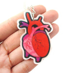My Heart Belongs To You Human Heart Anatomy Shaped Necklace in Acrylic | DOTOLY | DOTOLY