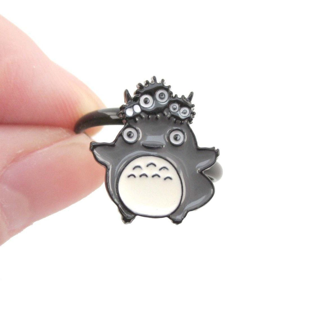 My Neighbor Totoro and Dustbunnies Shaped Adjustable Ring | DOTOLY | DOTOLY