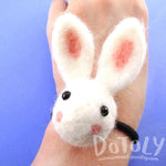Needle Felted Wool Bunny Rabbit Hair Tie in White | DOTOLY | DOTOLY