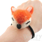 Needle Felted Wool Orange Fox Hair Tie | DOTOLY | DOTOLY
