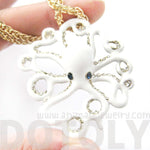 Octopus Shaped Animal Pendant Starfish Charm Necklace in White | DOTOLY | DOTOLY