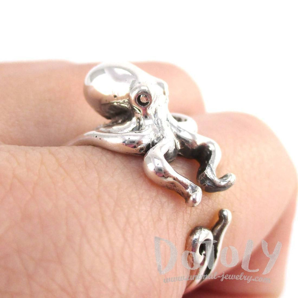 Sterling Silver Squid Ring Tentacle Ring Sea Lover Gift Ocean Ring - Etsy