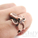 Octopus Wrapped Around Your Finger Shaped Ring in Copper | US Sizes 4 to 8 | DOTOLY