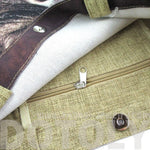 Orangutan Monkey Baby Face Print Hemp Fabric Tote Shopper Bag | DOTOLY | DOTOLY