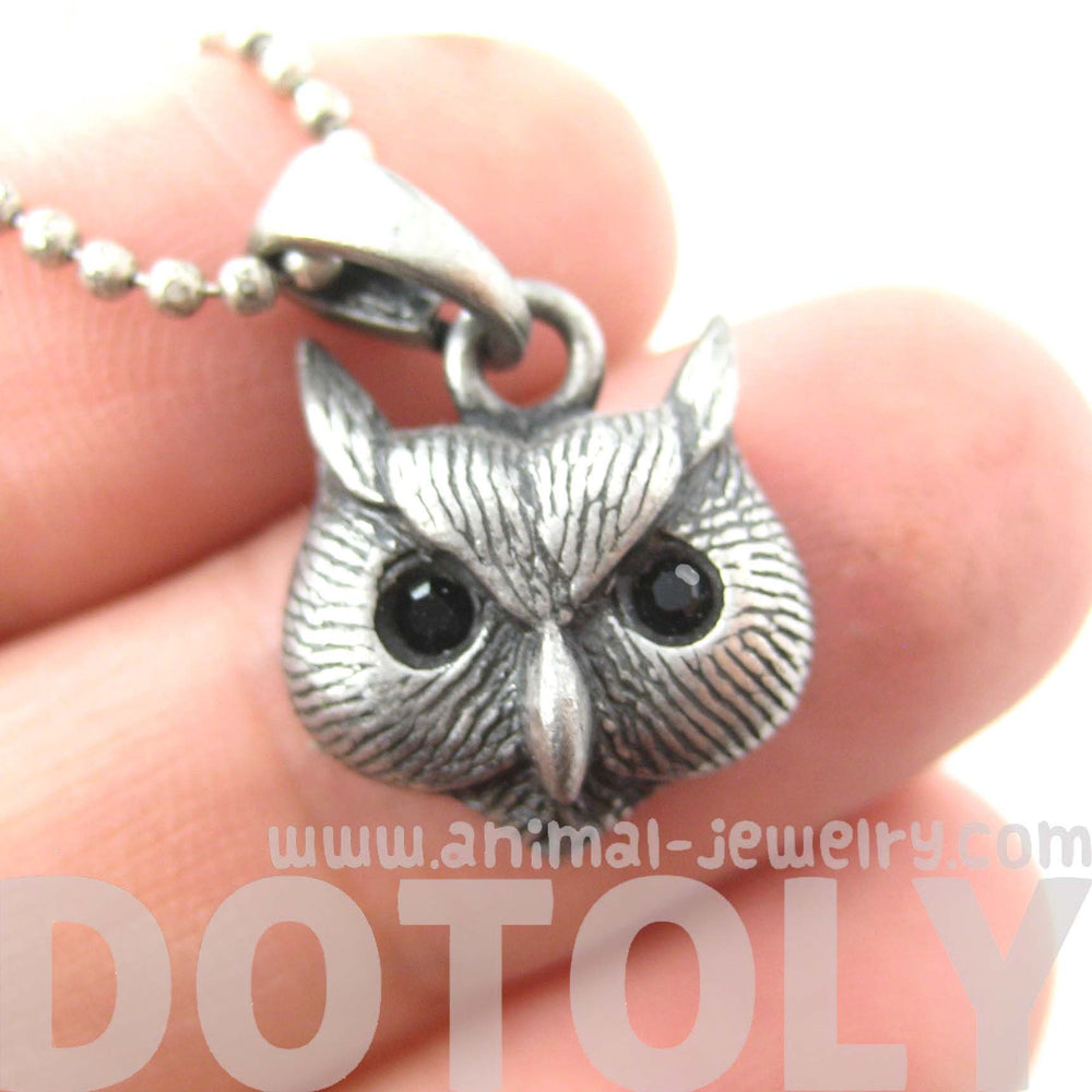 Owl Bird Animal Charm Necklace in Silver | Animal Jewelry | DOTOLY