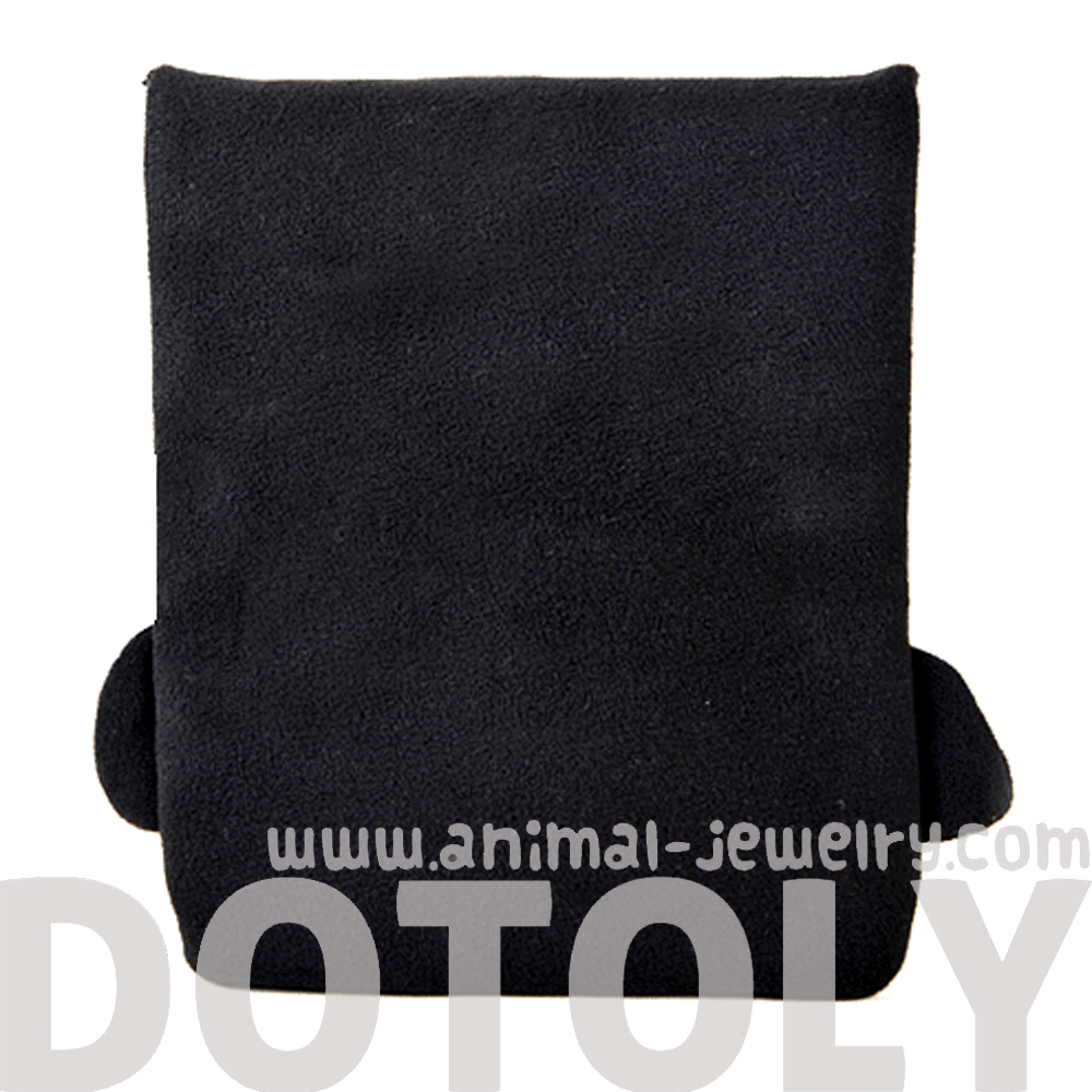 Owl Bird Animal Themed Fully Lined iPad Sleeve Case in Black Fleece | DOTOLY