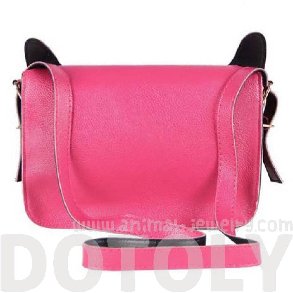 Owl Fox Face Shaped Animal Themed Cross body Shoulder Bag for Women in Pink | DOTOLY