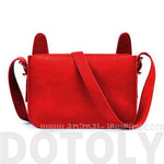 Owl Fox Face Shaped Animal Themed Cross body Shoulder Bag for Women in Red | DOTOLY