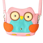 Owl Shaped Animal Bird Themed Cross body Shoulder Bag for Women in Light Pink | DOTOLY