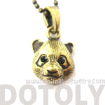 Panda Teddy Bear Animal Charm Necklace in Brass | Animal Jewelry | DOTOLY