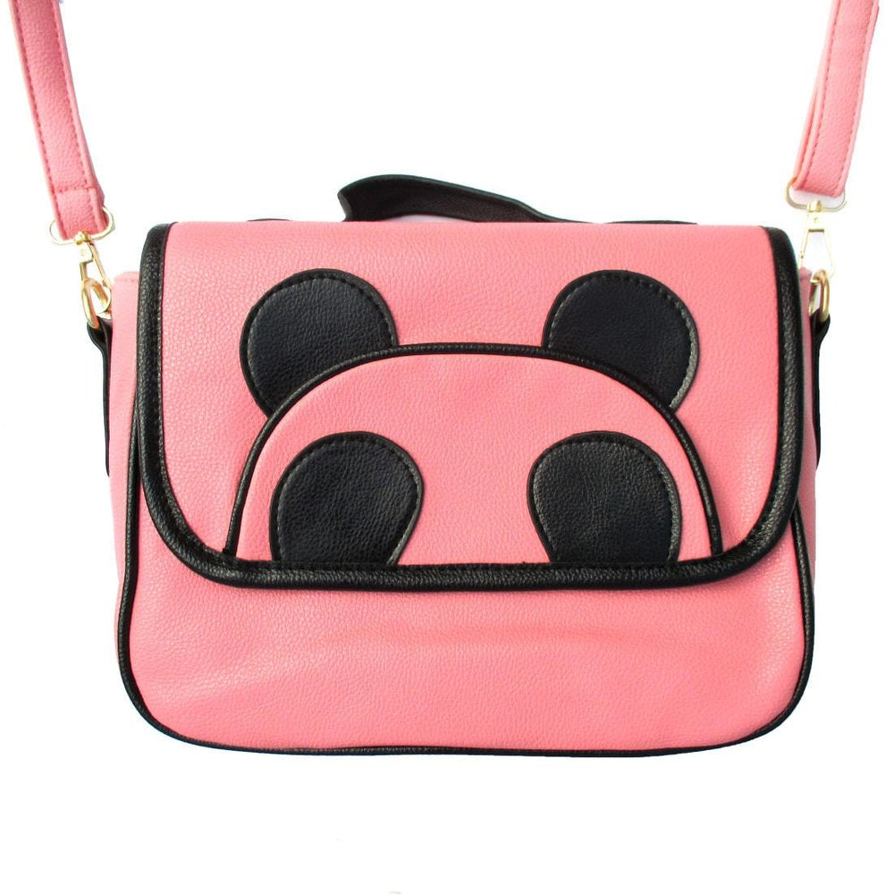 Panda Teddy Bear Animal Themed Cross body Shoulder Bag in Pink for Women | DOTOLY