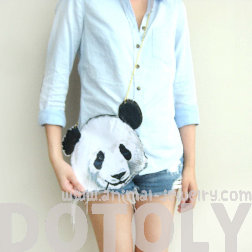 Panda Teddy Bear Shaped Vinyl Animal Themed Cross Shoulder Bag | DOTOLY | DOTOLY