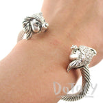 Papillon Toy Spaniel Shaped Bangle Bracelet in Silver | DOTOLY