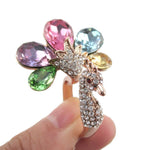 Peacock Shaped Animal Ring 2 Piece Set with Rhinestones | DOTOLY