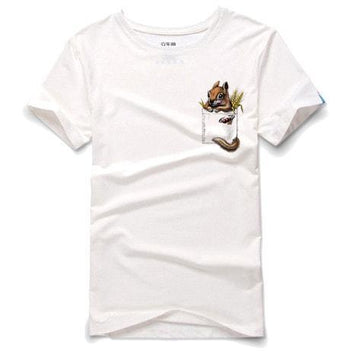 Peek a Boo Squirrel in Your Pocket Graphic Tee T-Shirt in White | DOTOLY | DOTOLY