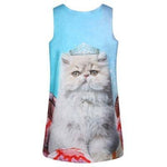 Persian Kitty Cat Princess Crown All Over Graphic Print Tank Top for Women | DOTOLY