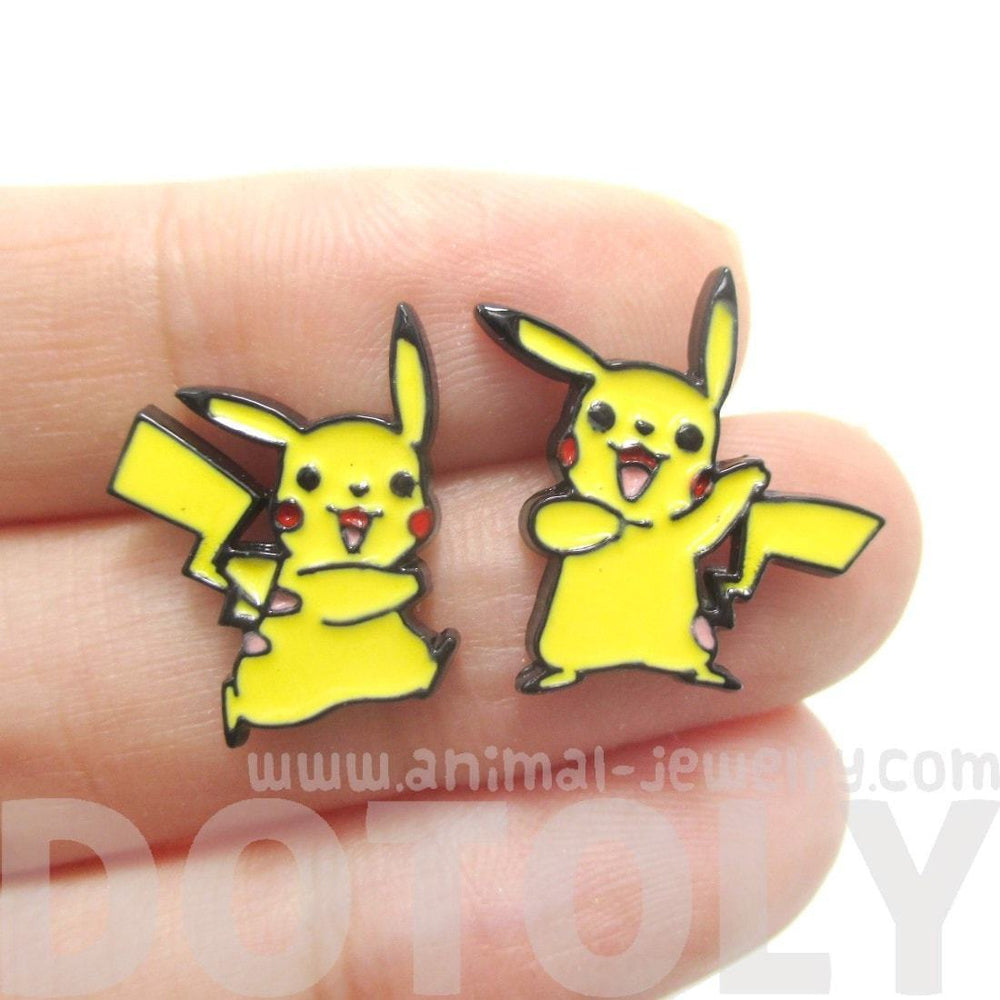 Pikachu Shaped Nintendo Pokémon Themed Stud Earrings | DOTOLY | DOTOLY