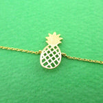 Tropical Pineapple Shaped Fruit Charm Bracelet in Gold | DOTOLY