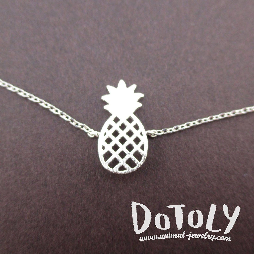 Pineapple Shaped Fruit Charm Bracelet in Silver | DOTOLY | DOTOLY