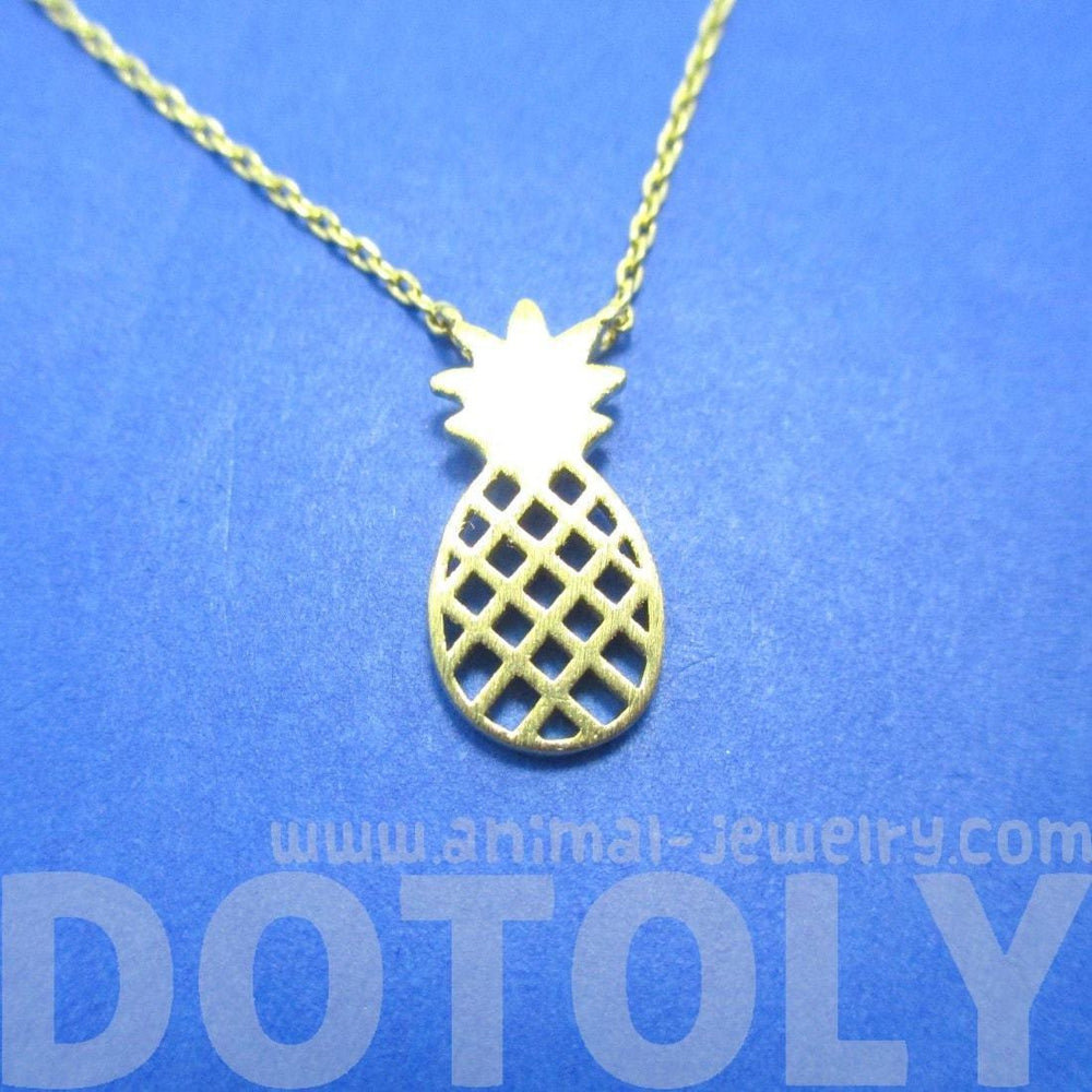 Pineapple Shaped Fruit Charm Necklace in Gold | DOTOLY | DOTOLY