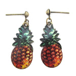 Pineapple Shaped Tropical Fruity Drop Dangle Stud Earrings | DOTOLY