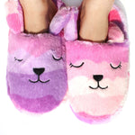 Pink and Purple Gradient Bunny Rabbit Shaped Slip-On Slippers for Women | DOTOLY