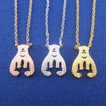 Polar Bear Aurora Northern Lights Silhouette Shaped Pendant Necklace