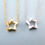 Polaris North Star Space Inspired Rhinestone Pendant Necklace