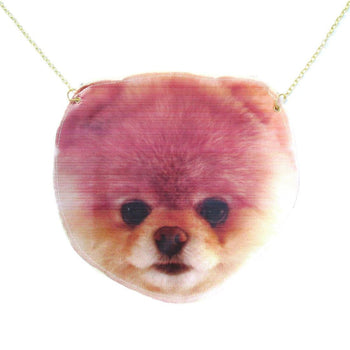 Pomeranian Boo Puppy Dog Face Shaped Vinyl Cross Body Shoulder Bag