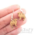 Porcelain Bactrian Camel Shaped Ceramic Dangle Earrings | Handmade