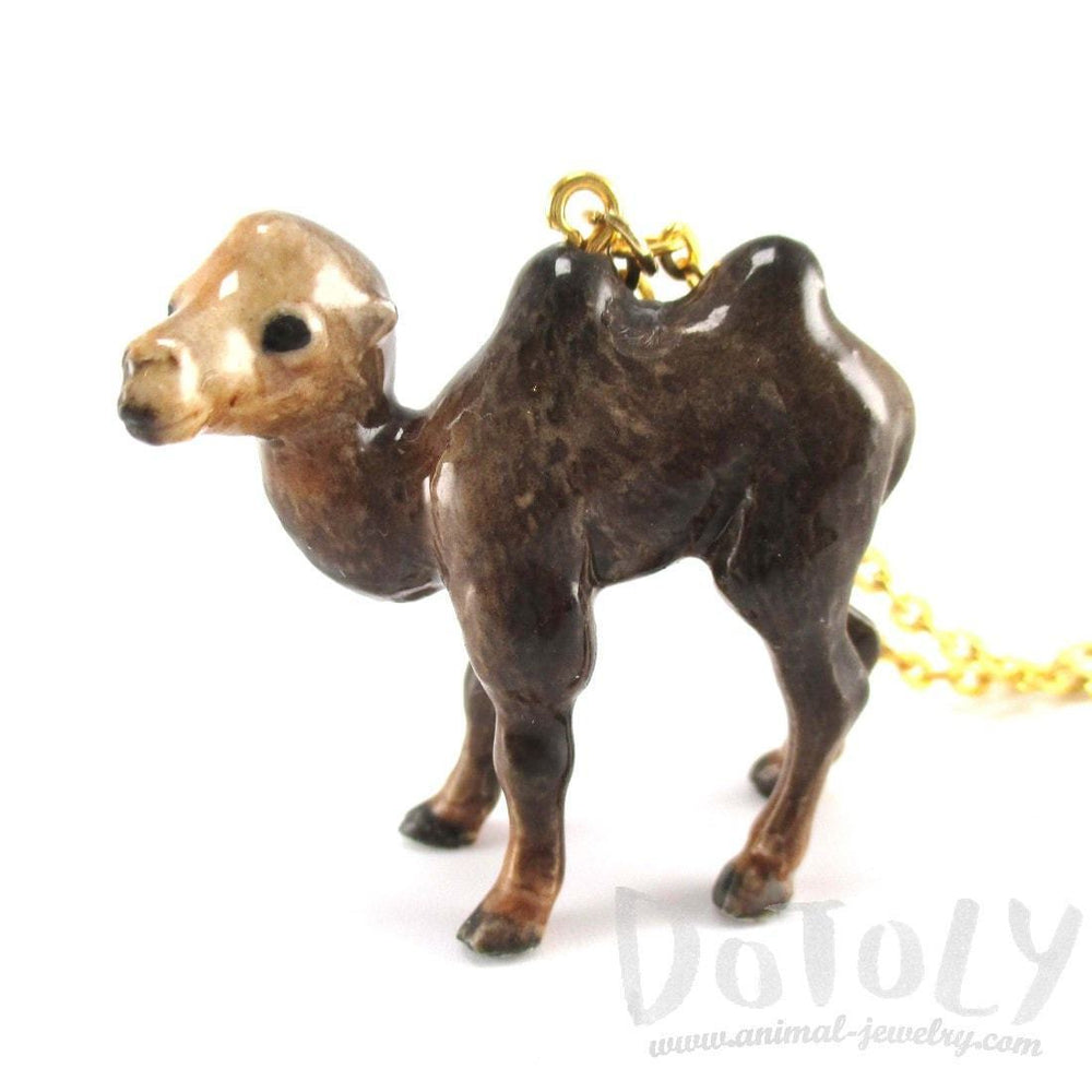 Porcelain Camel Shaped Hand Painted Ceramic Animal Pendant Necklace