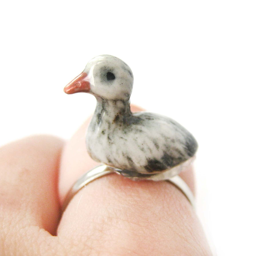 porcelain-ceramic-adorable-duck-bird-animal-adjustable-ring-handmade