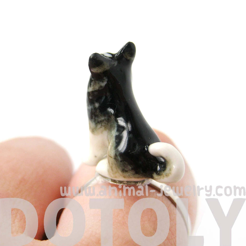 porcelain-ceramic-siberian-husky-puppy-dog-animal-adjustable-ring-handmade