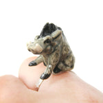 porcelain-ceramic-warthog-wild-boar-shaped-animal-adjustable-ring-handmade