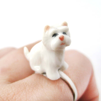 porcelain-ceramic-west-highland-white-terrier-puppy-dog-animal-adjustable-ring-handmade
