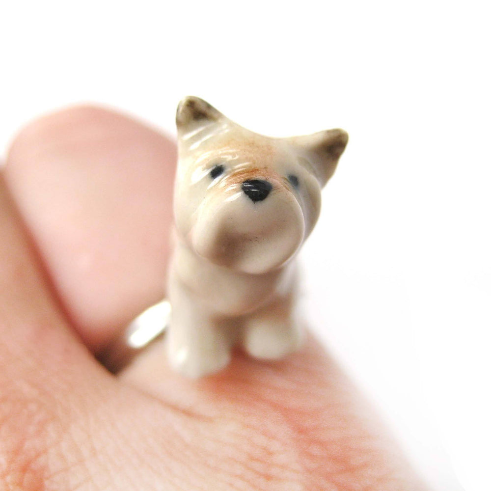 porcelain-ceramic-yorkshire-terrier-yorkie-puppy-dog-animal-adjustable-ring-handmade