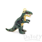 Porcelain Tyrannosaurus T-Rex Dinosaur Shaped Animal Pendant Necklace