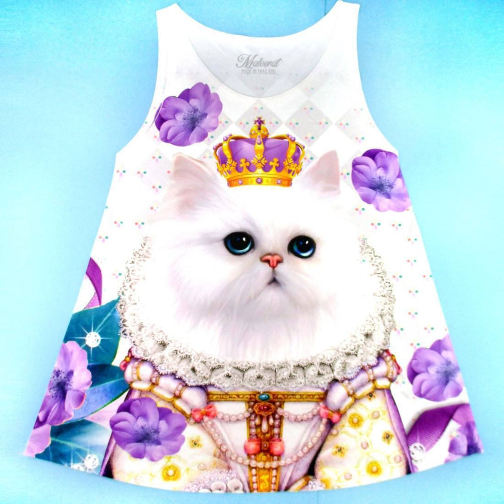 Princess Kitten Surrounded by Flowers Photoshopped Cats All Over Print Tank Top | DOTOLY