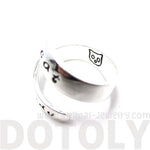 Proud Cat Lady Kitty Cat Engraved Wrap Ring in Silver | US Sizes 6 to 8 | DOTOLY