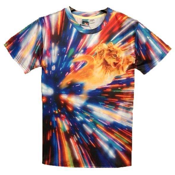 Psychedelic Vortex Kitty Tabby Cat Graphic Print Graphic Tee | Gifts for Cat Lovers | DOTOLY