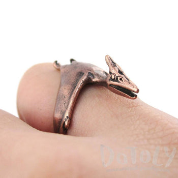 Pterodactyl Dinosaur Shaped Animal Ring in Copper | US Size 5 to 9 | DOTOLY