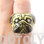 Pug Dog Shaped Enamel Animal Ring in US Size 6.5 | Limited Edition | DOTOLY