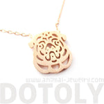 Pug Puppy Dog Face Cut Out Shaped Pendant Necklace in Rose Gold | Animal Jewelry | DOTOLY