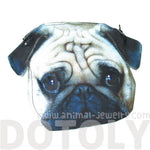 Pug Puppy Dog Head Shaped Vinyl Animal Photo Print Clutch Bag | DOTOLY | DOTOLY