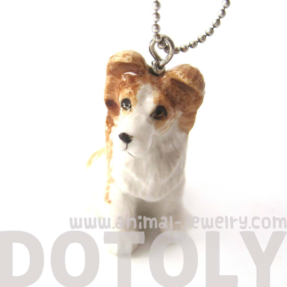 Puppy Dog Porcelain Ceramic Animal Pendant Necklace | Handmade | DOTOLY