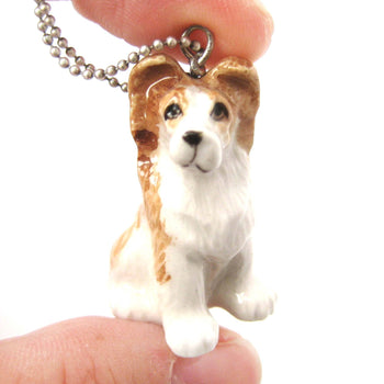 Puppy Dog Porcelain Ceramic Animal Pendant Necklace | Handmade | DOTOLY